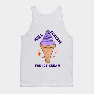 Cute Kawaii Funny Sparkle Ice Cream Summer Meme Tank Top